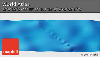 Shaded Relief Panoramic Map of the Area around 11° 51' 9" S, 4° 10' 30" W