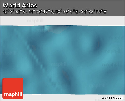 Satellite 3D Map of the Area around 11° 51' 9" S, 51° 4' 30" E