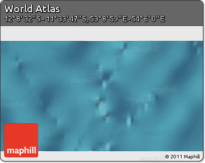 Satellite 3D Map of the Area around 11° 51' 9" S, 53° 37' 30" E