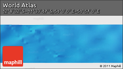 Physical Panoramic Map of the Area around 11° 51' 9" S, 54° 28' 30" E