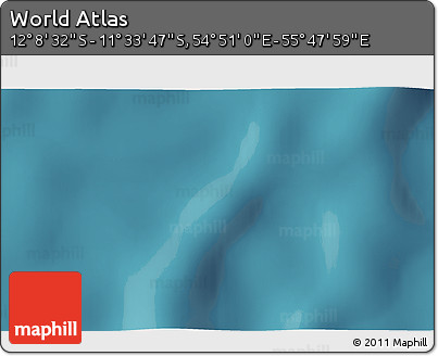 Satellite 3D Map of the Area around 11° 51' 9" S, 55° 19' 30" E