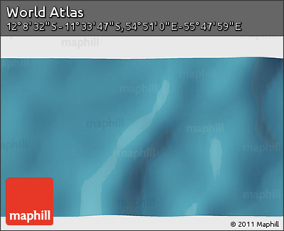 Satellite 3D Map of the Area around 11° 51' 9" S, 55° 19' 30" E