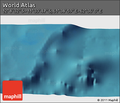 Satellite 3D Map of the Area around 11° 51' 9" S, 62° 7' 30" E