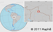 Gray Location Map of the area around 11° 51' 9" S, 65° 22' 30" W