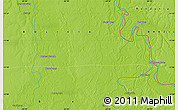 Physical Map of the area around 11° 51' 9" S, 65° 22' 30" W