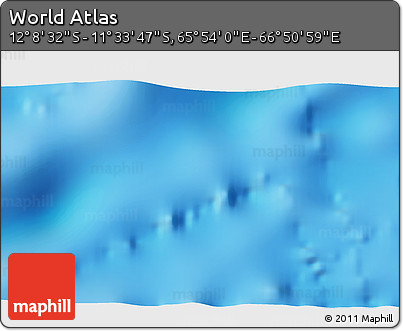 Physical 3D Map of the Area around 11° 51' 9" S, 66° 22' 30" E