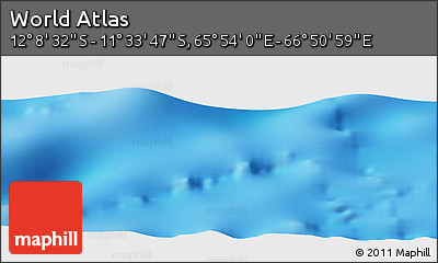 Physical Panoramic Map of the Area around 11° 51' 9" S, 66° 22' 30" E