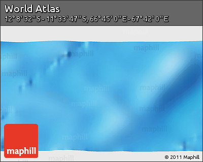 Physical 3D Map of the Area around 11° 51' 9" S, 67° 13' 29" E