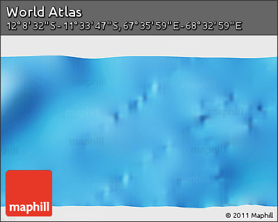 Physical 3D Map of the Area around 11° 51' 9" S, 68° 4' 29" E