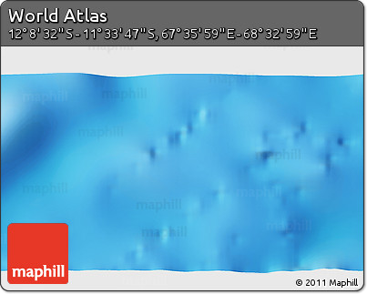 Physical 3D Map of the Area around 11° 51' 9" S, 68° 4' 29" E