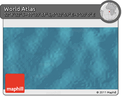 Satellite 3D Map of the Area around 11° 51' 9" S, 6° 1' 30" E