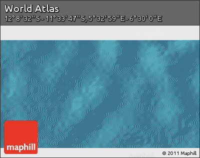Satellite 3D Map of the Area around 11° 51' 9" S, 6° 1' 30" E