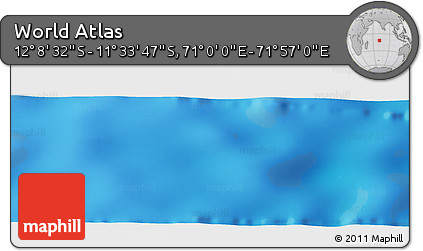Physical Panoramic Map of the Area around 11° 51' 9" S, 71° 28' 29" E