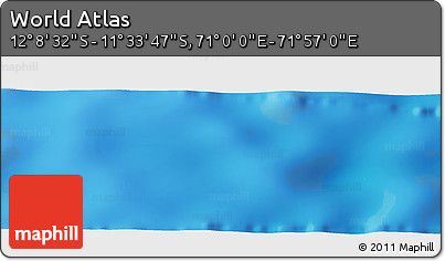 Physical Panoramic Map of the Area around 11° 51' 9" S, 71° 28' 29" E