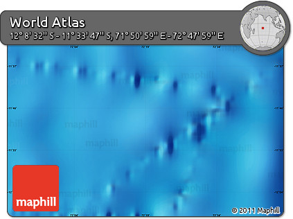 Physical Map of the Area around 11° 51' 9" S, 72° 19' 29" E