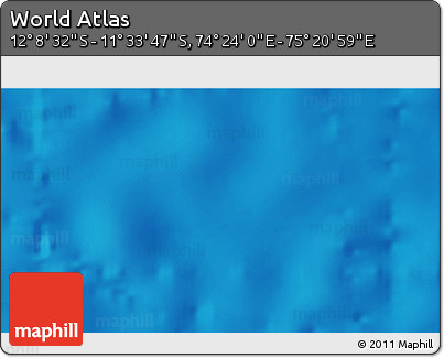 Physical 3D Map of the Area around 11° 51' 9" S, 74° 52' 30" E
