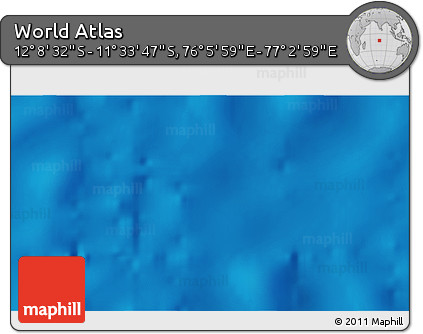 Physical 3D Map of the Area around 11° 51' 9" S, 76° 34' 29" E