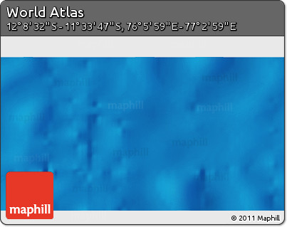 Shaded Relief 3D Map of the Area around 11° 51' 9" S, 76° 34' 29" E
