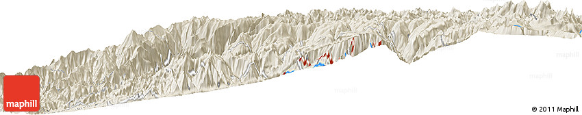 Shaded Relief Horizon Map of the Area around 11° 51' 9" S, 76° 25' 30" W Shaded Relief Horizon Map of the Area around 11° 51' 9" S, 76° 25' 30" W
