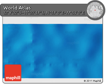 Physical 3D Map of the Area around 11° 51' 9" S, 77° 25' 30" E