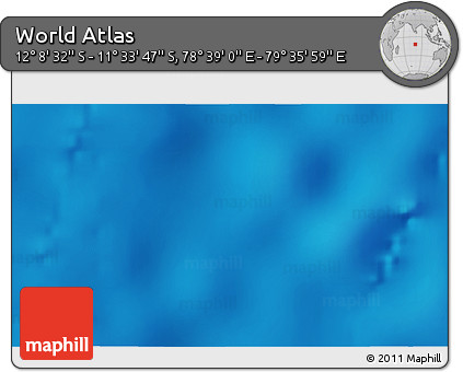 Physical 3D Map of the Area around 11° 51' 9" S, 79° 7' 30" E