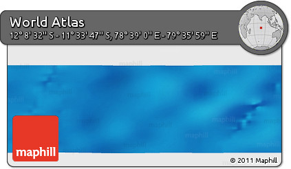 Physical Panoramic Map of the Area around 11° 51' 9" S, 79° 7' 30" E