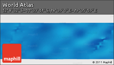 Physical Panoramic Map of the Area around 11° 51' 9" S, 79° 7' 30" E