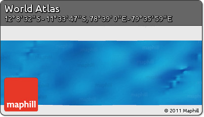 Physical Panoramic Map of the Area around 11° 51' 9" S, 79° 7' 30" E