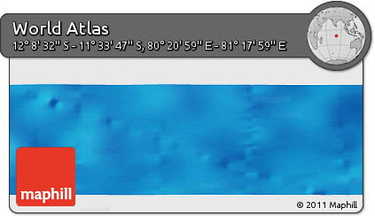 Physical Panoramic Map of the Area around 11° 51' 9" S, 80° 49' 29" E