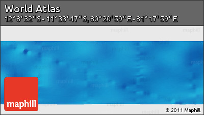 Physical Panoramic Map of the Area around 11° 51' 9" S, 80° 49' 29" E