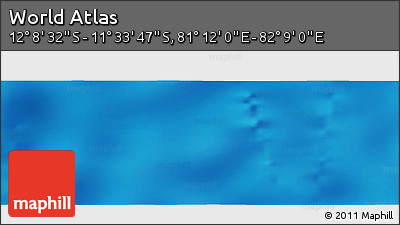Physical Panoramic Map of the Area around 11° 51' 9" S, 81° 40' 30" E