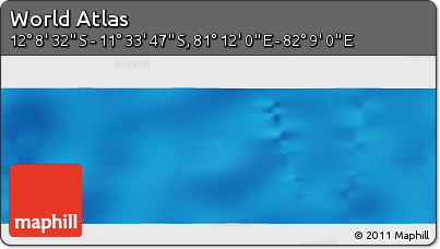 Physical Panoramic Map of the Area around 11° 51' 9" S, 81° 40' 30" E