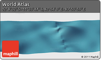 Satellite Panoramic Map of the Area around 11° 51' 9" S, 83° 22' 30" E