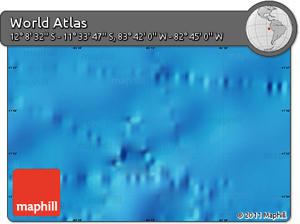 Physical Map of the Area around 11° 51' 9" S, 83° 13' 29" W