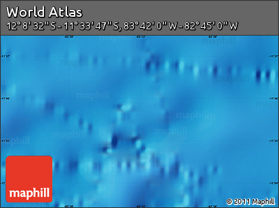 Physical Map of the Area around 11° 51' 9" S, 83° 13' 29" W