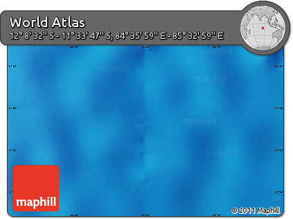 Physical Map of the Area around 11° 51' 9" S, 85° 4' 29" E