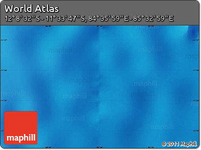 Physical Map of the Area around 11° 51' 9" S, 85° 4' 29" E
