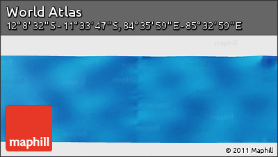 Physical Panoramic Map of the Area around 11° 51' 9" S, 85° 4' 29" E