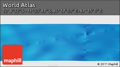 Physical Panoramic Map of the Area around 11° 51' 9" S, 86° 46' 30" E