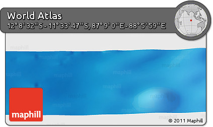 Physical Panoramic Map of the Area around 11° 51' 9" S, 87° 37' 30" E