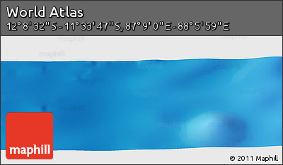 Physical Panoramic Map of the Area around 11° 51' 9" S, 87° 37' 30" E