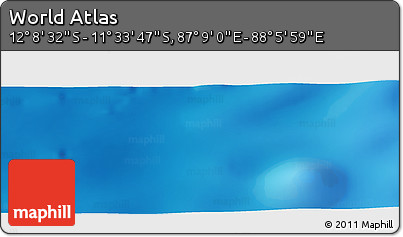 Physical Panoramic Map of the Area around 11° 51' 9" S, 87° 37' 30" E
