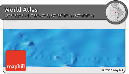 Physical Panoramic Map of the Area around 11° 51' 9" S, 87° 28' 29" W