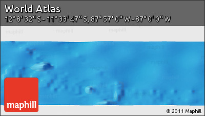 Physical Panoramic Map of the Area around 11° 51' 9" S, 87° 28' 29" W