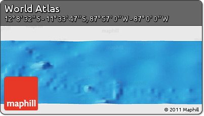 Physical Panoramic Map of the Area around 11° 51' 9" S, 87° 28' 29" W