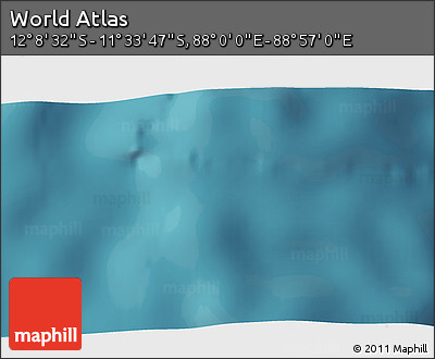 Satellite 3D Map of the Area around 11° 51' 9" S, 88° 28' 29" E