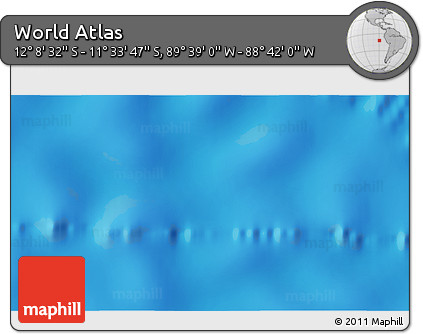 Physical 3D Map of the Area around 11° 51' 9" S, 89° 10' 30" W