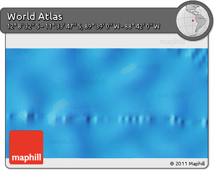 Shaded Relief 3D Map of the Area around 11° 51' 9" S, 89° 10' 30" W