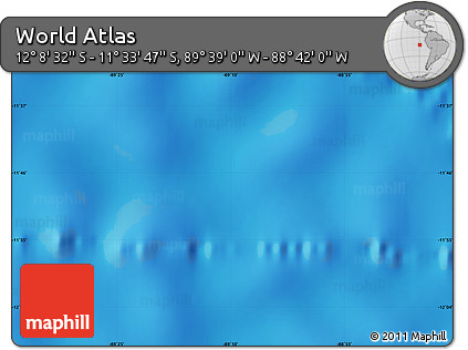 Physical Map of the Area around 11° 51' 9" S, 89° 10' 30" W
