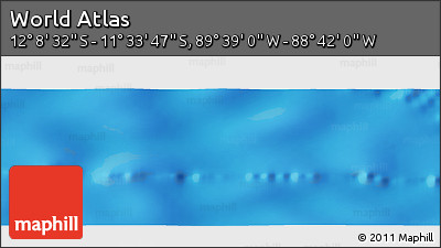 Physical Panoramic Map of the Area around 11° 51' 9" S, 89° 10' 30" W